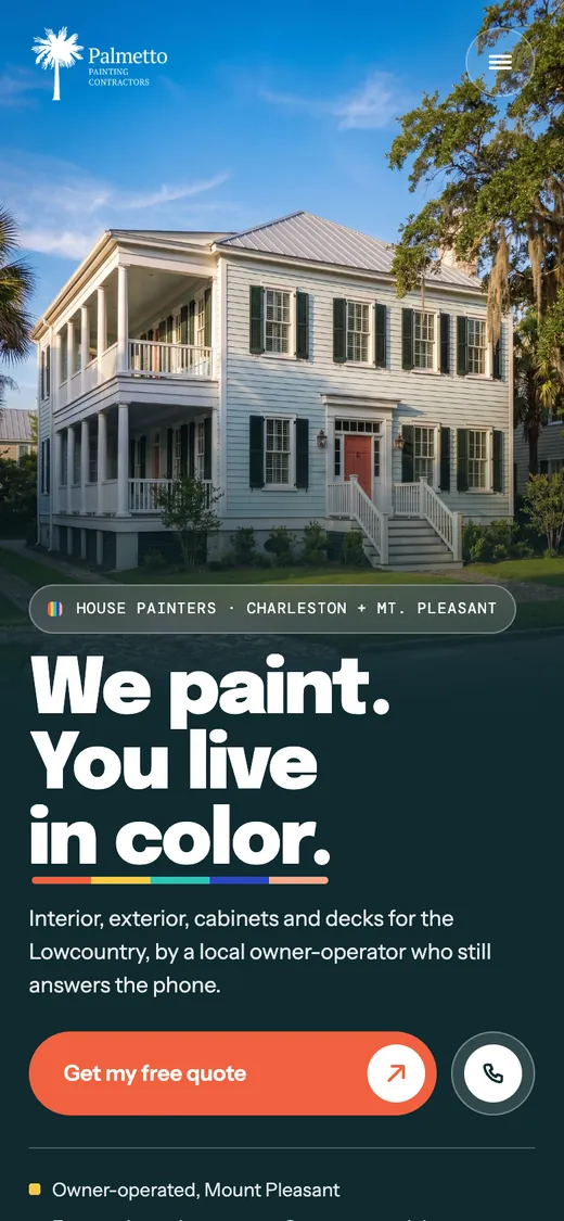 Palmetto Painting Contractors on a phone
